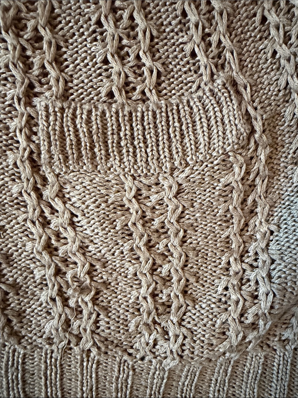 BLVD Olive Green Open-Knit Button Cardigan - Picture 4 of 9